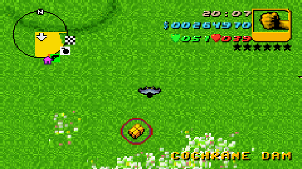 Местонахождение скрытого пакета №90 в GTA Advance, найденного в
Плотине Кокрейн