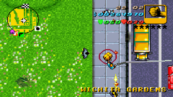 Местонахождение #93 Скрытого Пакета в GTA Advance, найденного в 
 Wichita Gardens