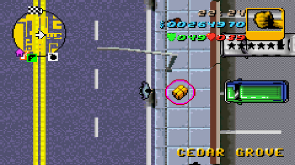 Местонахождение #94 Скрытого Пакета в GTA Advance, найденного в 
 Cedar Grove