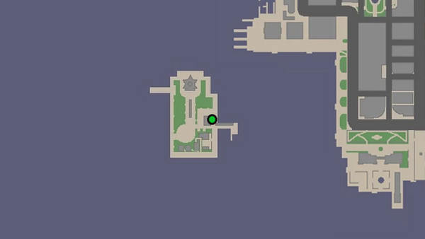 Местоположение на карте GTA Chinatown Wars камеры наблюдения №1 для уничтожения, находится 
                                на нижней крыше склада на острове Хэппинесс.