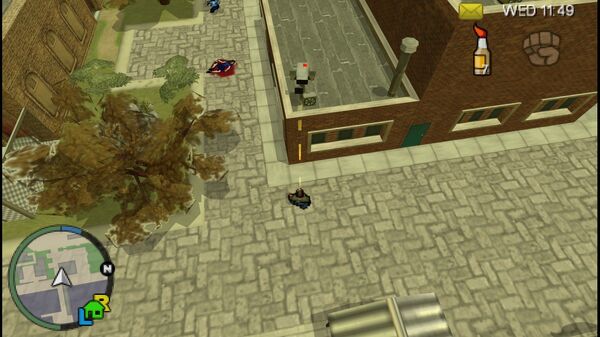 Местоположение камеры наблюдения №1 для уничтожения в GTA Chinatown Wars, находится 
                                на нижней крыше склада на острове Хэппинесс.