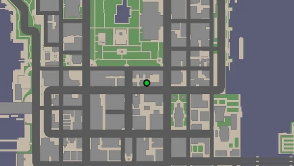 Расположение камеры наблюдения №30 для уничтожения на карте GTA Chinatown Wars, находится на крыше Liberty City Lotto в Стар Джанкшн.