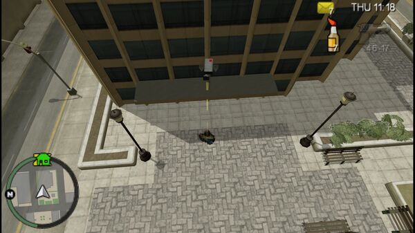 Расположение камеры наблюдения №32 для уничтожения в GTA Chinatown Wars, находится за Mammon Heights в Мидл Парк Вест.