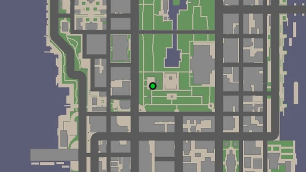 Расположение камеры наблюдения №33 для уничтожения на карте GTA Chinatown Wars, находится на крыше Diner в Мидл Парк.