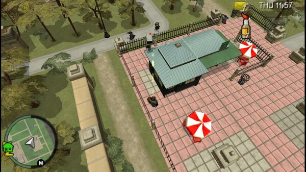 Расположение камеры наблюдения №33 для уничтожения в GTA Chinatown Wars, находится на крыше Diner в Мидл Парк.