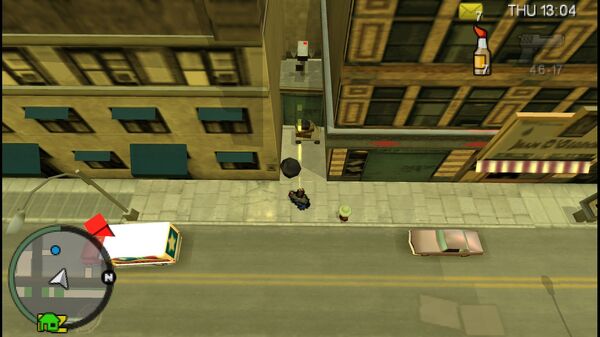 Расположение камеры наблюдения №34 для уничтожения в GTA Chinatown Wars, находится в маленьком переулке в Ланкастере.