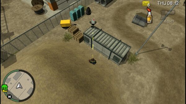 Местоположение камеры наблюдения №5 для уничтожения в GTA Chinatown Wars, находится 
                                на контейнере на стройплощадке в Castle Gardens.