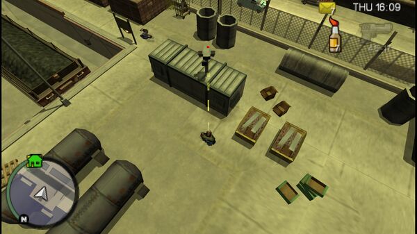 Место расположения камеры наблюдения №50 в GTA Chinatown Wars, которую нужно уничтожить, находится на контейнере на стройплощадке в Нортвуде.