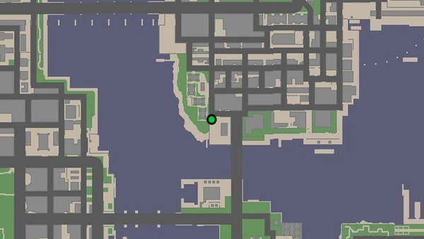 Расположение камеры безопасности №52 для уничтожения на карте GTA Chinatown Wars, находится на стройке в Южном Бохане.