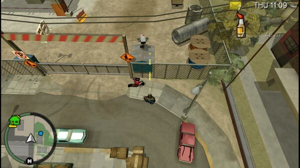 Расположение камеры безопасности №52 для уничтожения в GTA Chinatown Wars, находится на стройке в Южном Бохане.