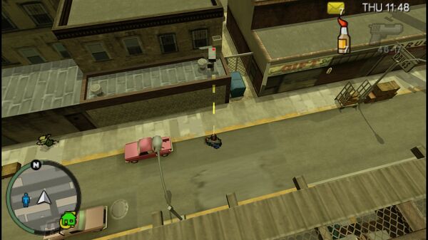 Расположение камеры безопасности №53 для уничтожения в GTA Chinatown Wars, находится на пониженном крыше в Фортсайде, Бохан.