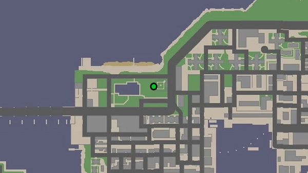 Расположение камеры безопасности №56 для уничтожения на карте GTA Chinatown Wars, находится на сиденьях бейсбольного поля на Уэлхэм Парквэй, Булевард, Бохан.