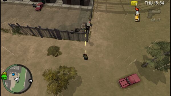 Расположение камеры безопасности №59 для уничтожения в GTA Chinatown Wars, находится на заборе в Нортерн Гарденс, Бохан.