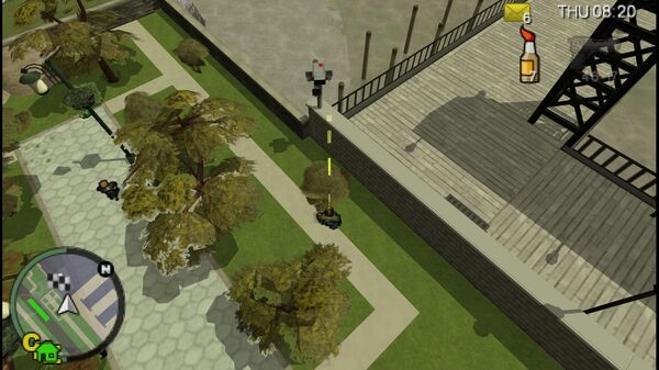 Место расположения камеры наблюдения №67 в GTA Chinatown Wars, которую нужно уничтожить, находится на заборе парка Гантри в Стайнвее.