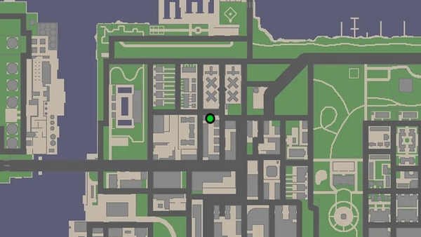 Местоположение на карте камеры наблюдения №70 в GTA Chinatown Wars, которую нужно уничтожить, находится на крыше здания пивного сада Стайнвей.