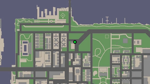 Местоположение на карте камеры наблюдения №71 в GTA Chinatown Wars, которую нужно уничтожить, находится на крыше маленького здания в Стайнвее.