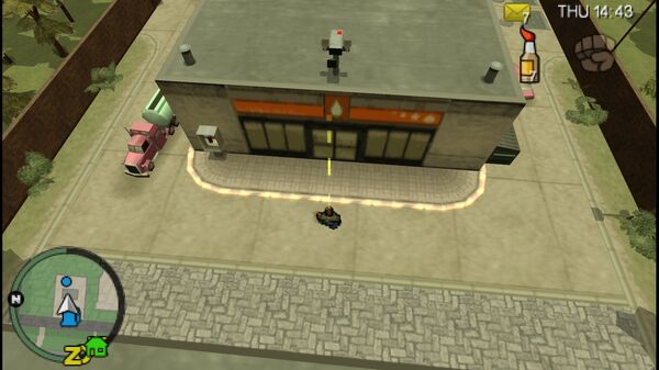 Место расположения камеры наблюдения №75 в GTA Chinatown Wars, которую нужно уничтожить, находится на крыше заправочной станции RON в парке Медоус.