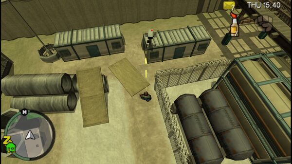 Местоположение камеры безопасности №76 для уничтожения в GTA Chinatown Wars, находится на контейнере в Meadows Park.