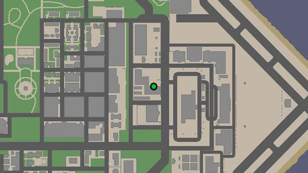 Расположение камеры безопасности №78 для уничтожения на карте GTA Chinatown Wars, находится на заборе в Willis.