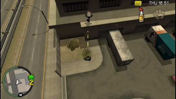 Местоположение камеры безопасности №78 для уничтожения в GTA Chinatown Wars, находится на заборе в Willis.