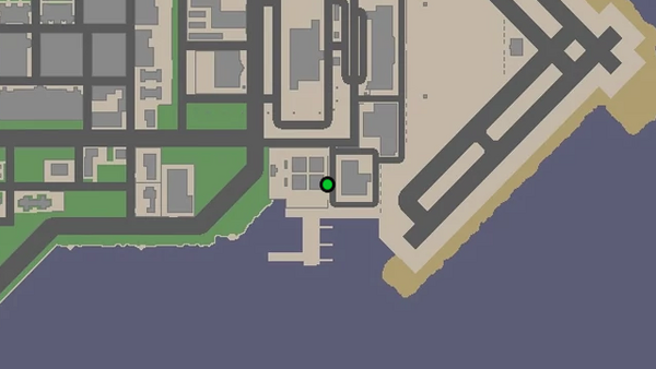 Расположение камеры безопасности №79 для уничтожения на карте GTA Chinatown Wars, находится на маленьком здании в Beechwood City.