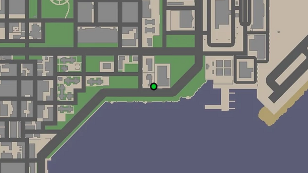 Расположение камеры безопасности №80 для уничтожения на карте GTA Chinatown Wars, находится на заборе клуба стрелков Liberty City Gun Club в международном аэропорту Francis.