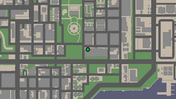 Расположение камеры безопасности №82 для уничтожения на карте GTA Chinatown Wars, находится на выступе в Station Square в Meadow Hills.