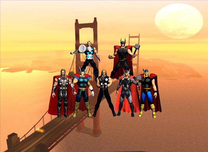 Тора и оружие из Marvel Heroes