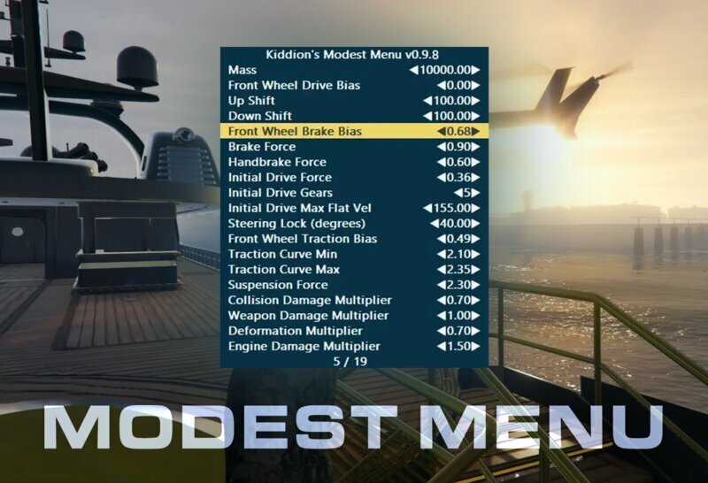 Kiddion's Modest Menu 2026