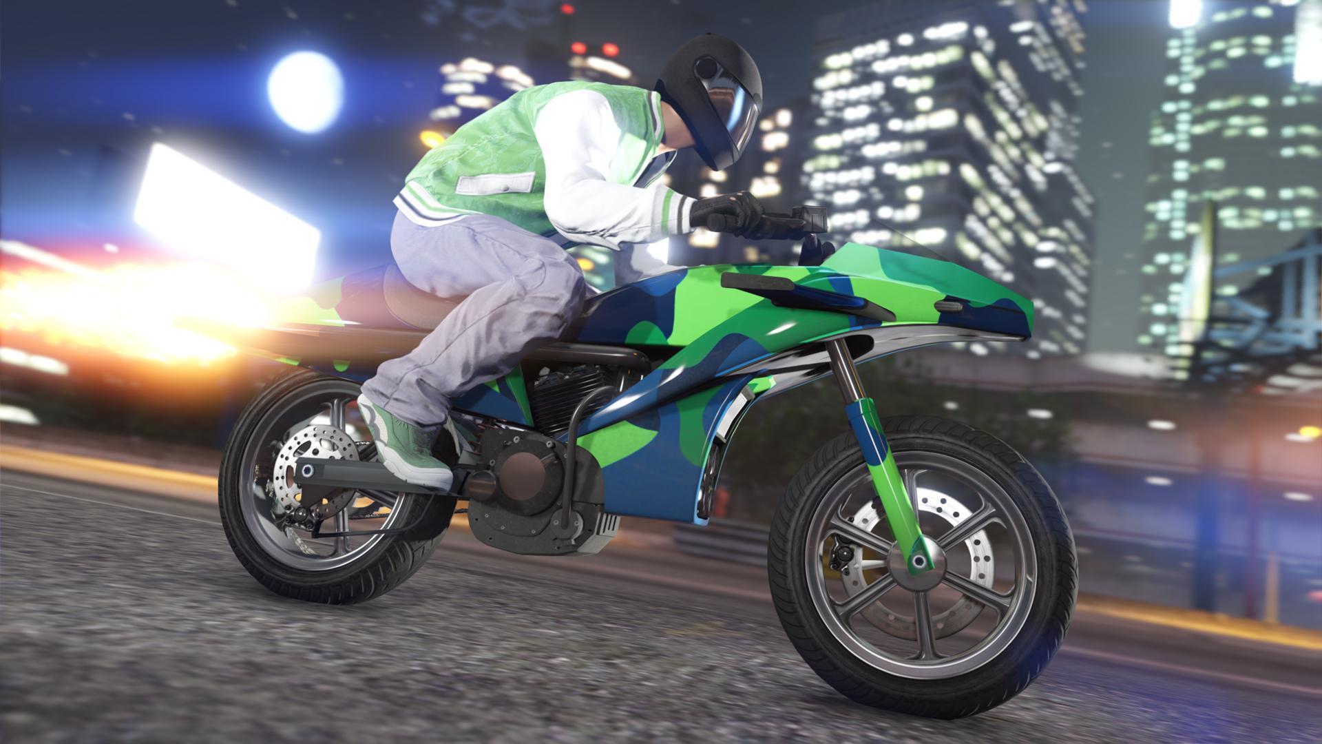 GTAOnline 14432 AfterHours Окрас Oppressor BlueGreenCamo