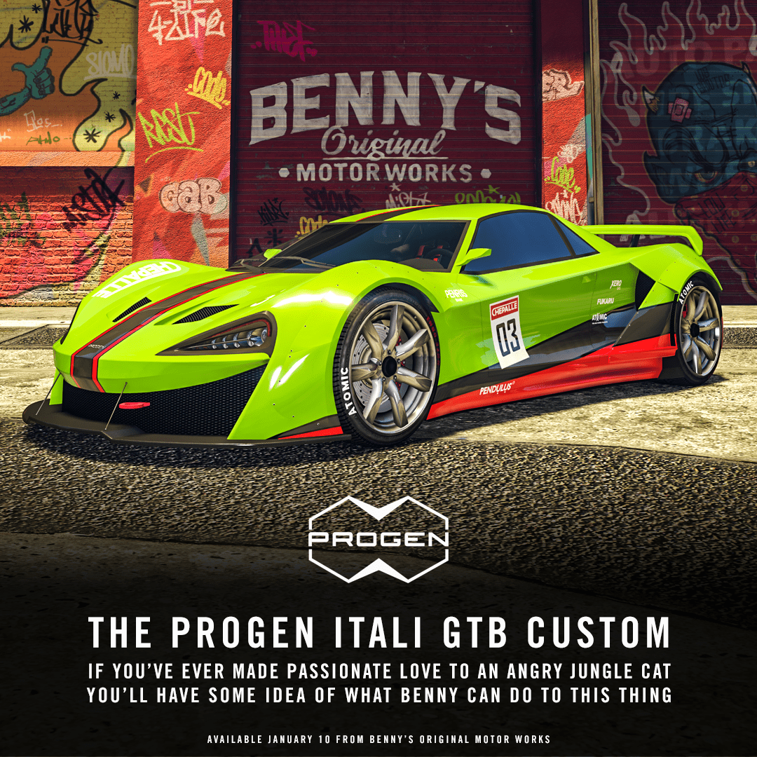 GTAOnline Постер Транспорт 137 ItaliGTBCustom