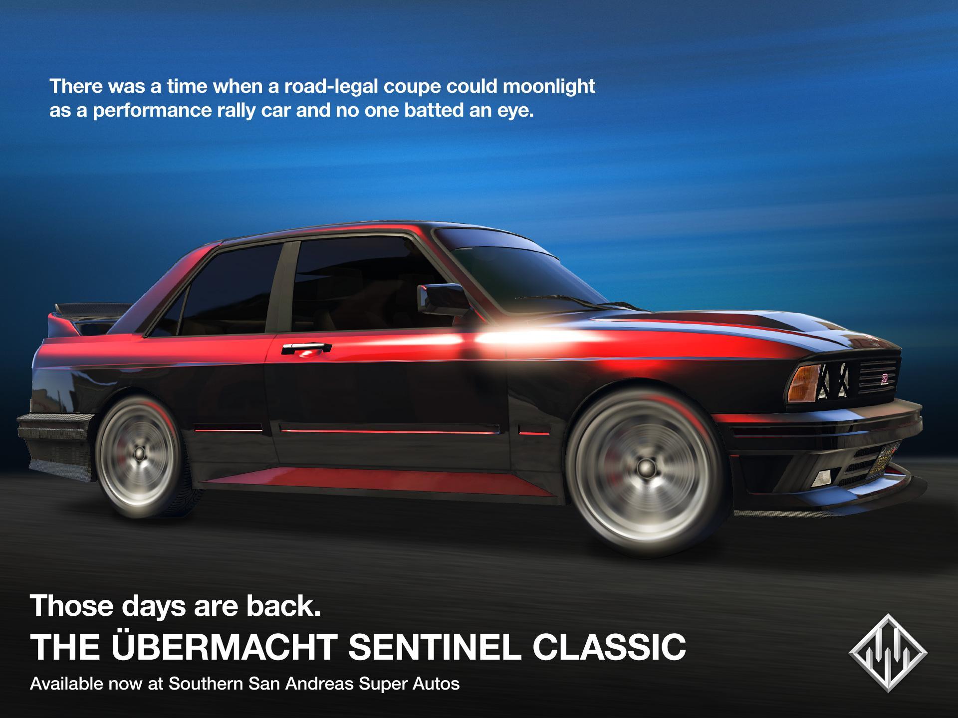 Плакат транспорта GTAOnline 142 SentinelClassic