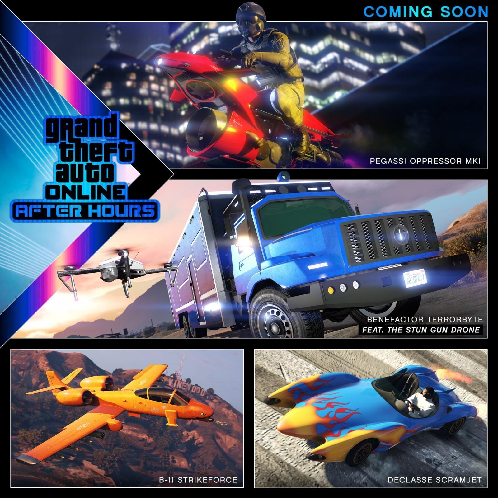 Постер транспорта GTA Online 144 AfterHours Scramjet OppressorMKII Terrorbyte