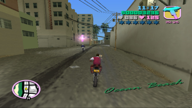 погоня на мотоцикле в ангелах-хранителях