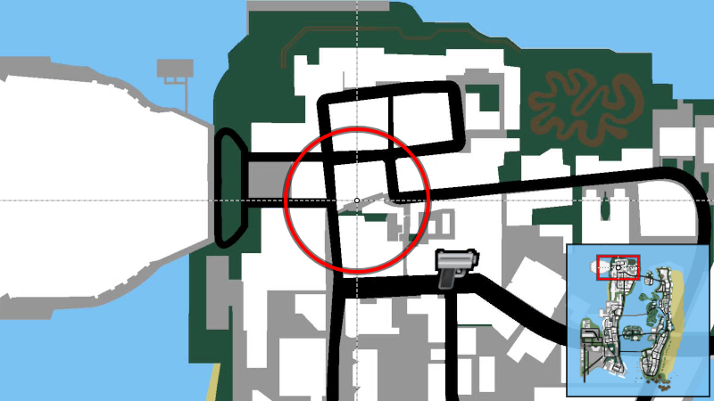 Кондо Хаймана - Местоположение на карте в GTA Vice City