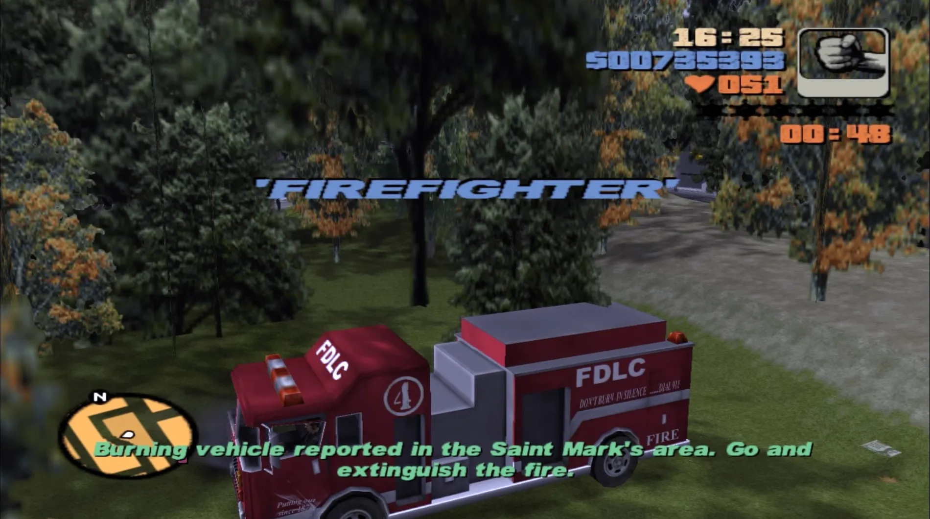 Пожарный - Руководство по побочным миссиям GTA 3