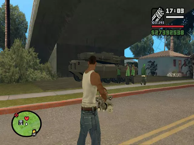 GTA SA 100% награда: танк Rhino