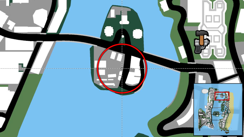 InterGlobal Studios - Местоположение на карте в GTA Vice City