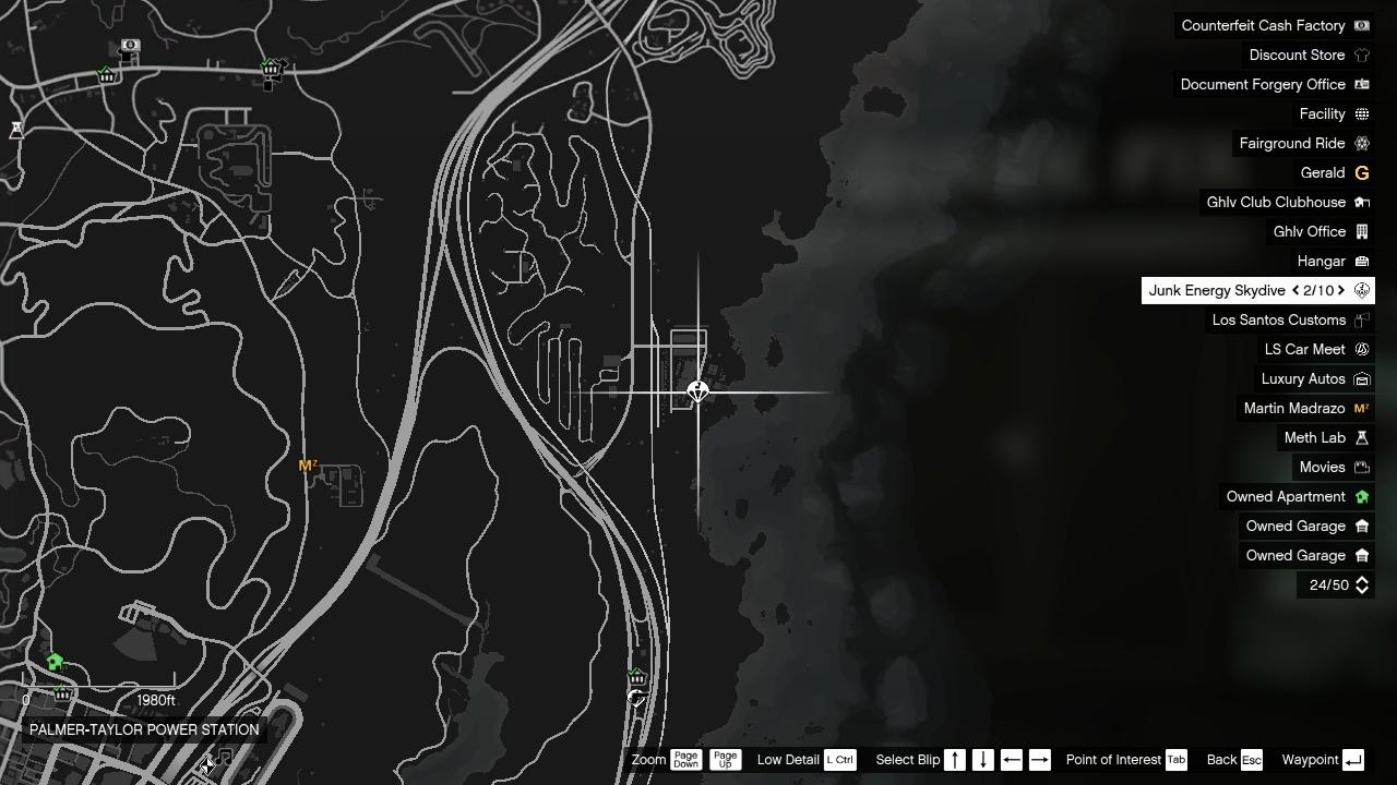 Карта Junk Energy 15 Карта миссии GTA Online Junk Energy Jump 15