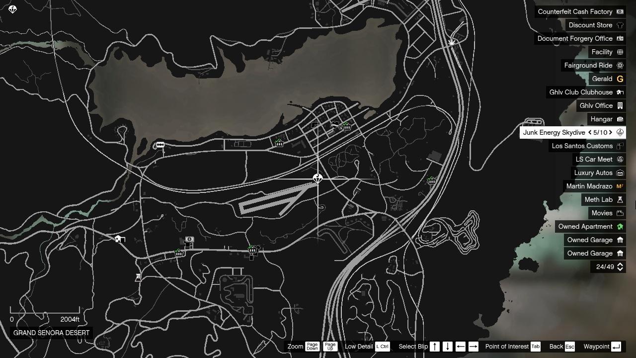 Карта Junk Energy 17 GTA Online: Миссия Прыжок с Энергией Мусора 17 - Карта