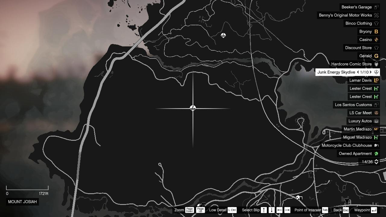 Карта Junk Energy 19 GTA Online: Миссия Прыжок с Энергией Мусора 19 - Карта