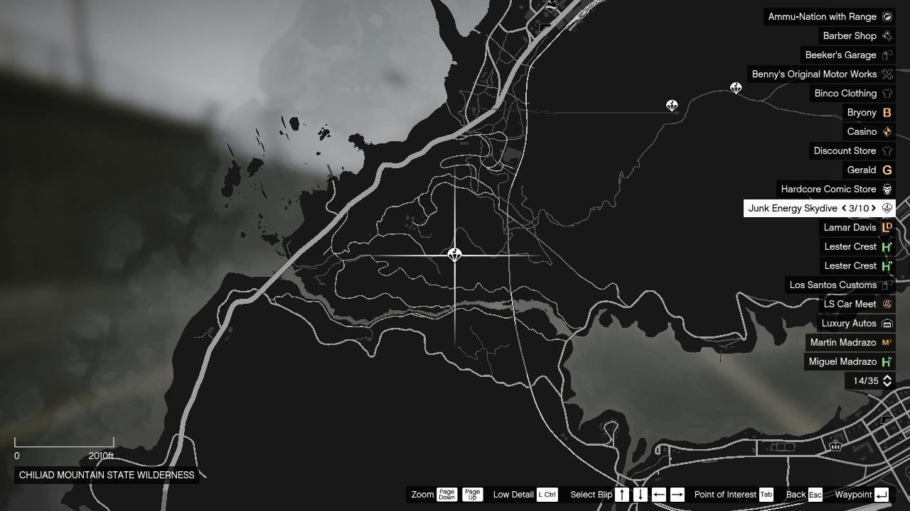 Карта Junk Energy 20 GTA Online: Миссия Прыжок с Энергией Мусора 20 - Карта