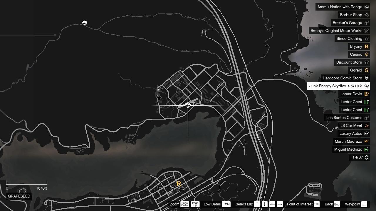 Карта Junk Energy 21 GTA Online: Миссия Прыжок с Энергией Мусора 21 - Карта