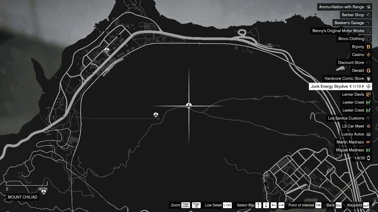 Карта Junk Energy 22 GTA Online: Миссия Прыжок с Энергией Мусора 22 - Карта