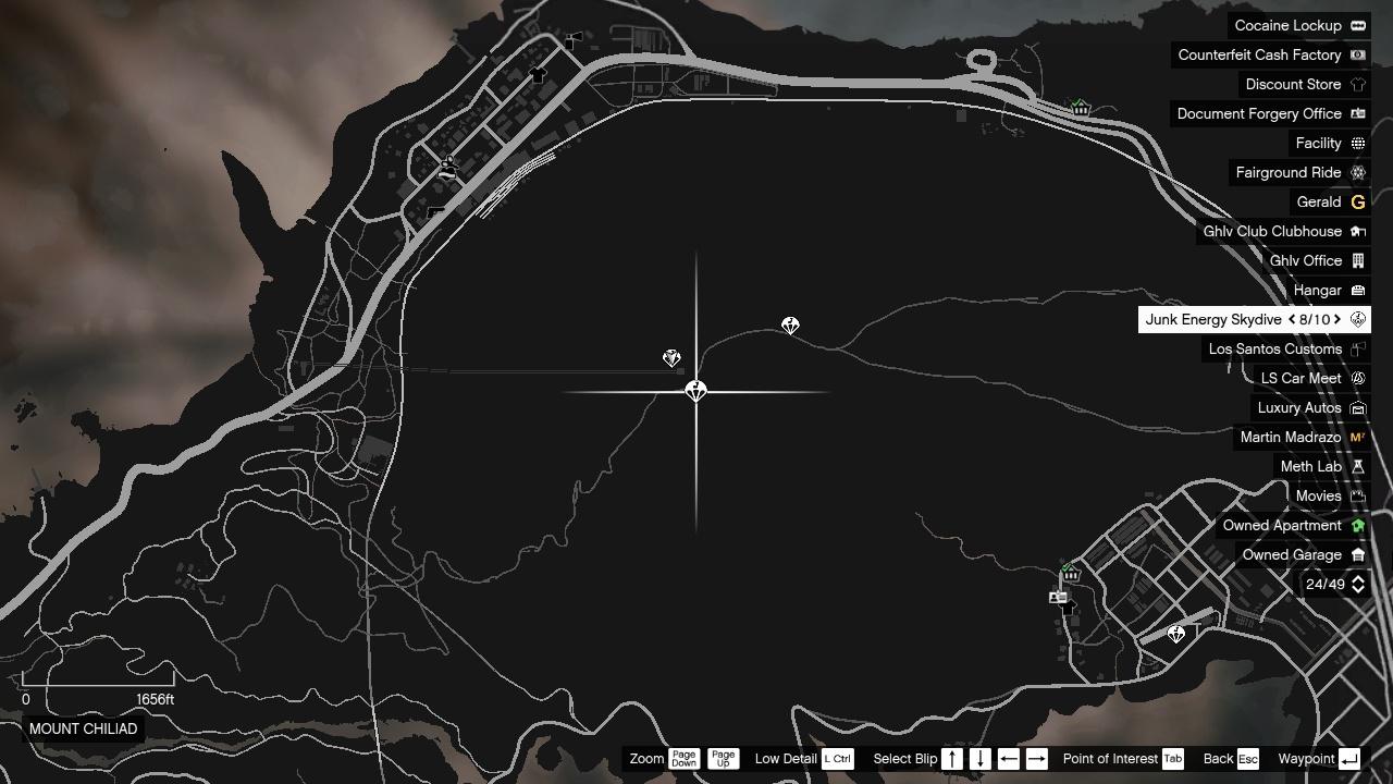 Карта Junk Energy 23 GTA Online: Миссия Прыжок с Энергией Мусора 23 - Карта