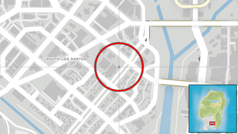 Автостоянка LSPD - расположение на карте в GTA V Автостоянка LSPD - местоположение на карте в GTA V