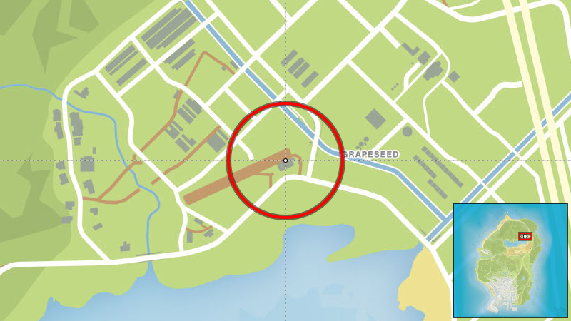 Ангар на аэродроме Маккензи - расположение на карте в GTA V