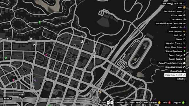 GTA Online Pizza This Локация 1 Даунтаун Вайнвуд