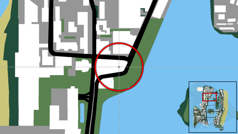 Хижина Скумола - Местоположение на карте в GTA Vice City