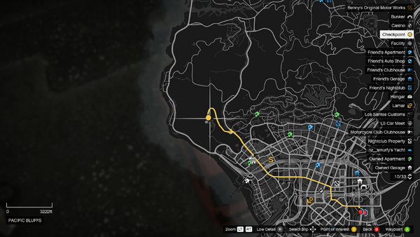 Спринт Гонка: Центр Кортц GTA Online